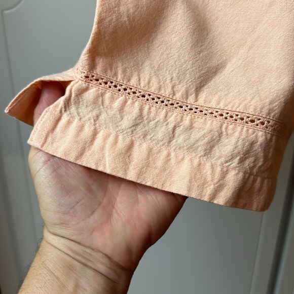 NWT JENNY BUCHANAN CAPRI PANTS. Size L. Peach color. EXCELLENT CONDITION! - Picture 2 of 8